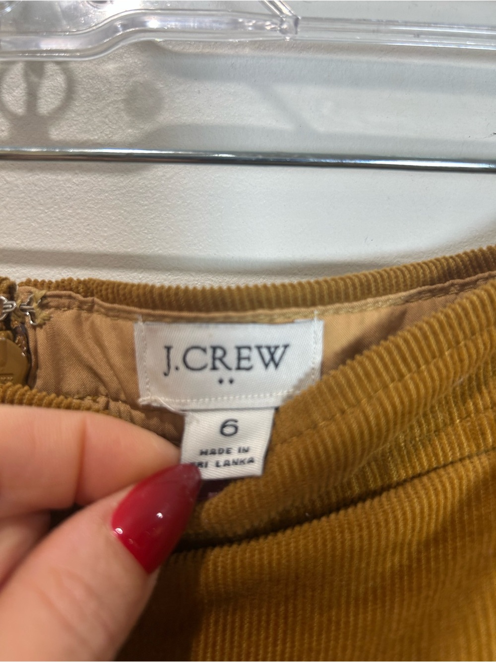 J.Crew Corduroy Skirt Button Front A-Line Mini Women 6 Brown Preppy Academia - Picture 4 of 10